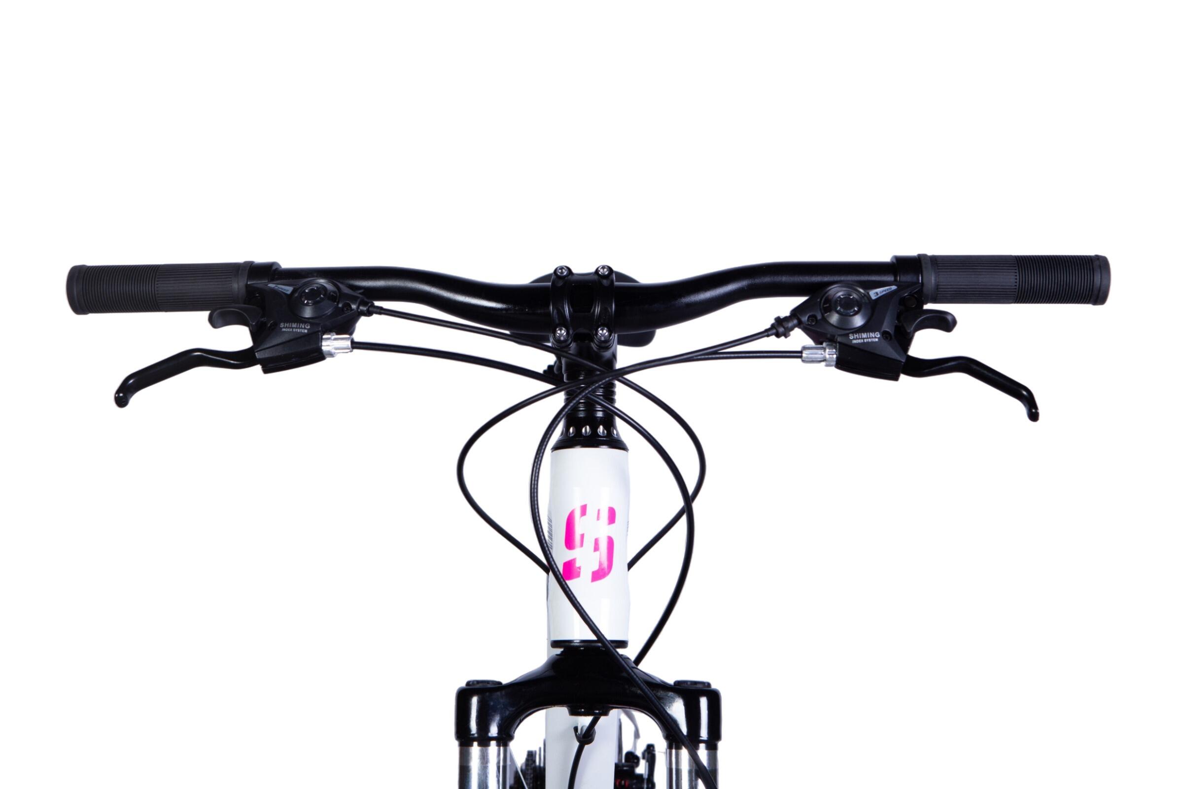 Bicicletta Mercury Alluminio, 26″, 145–170 cm, 21 velocità, Bianco/Rosa 4/7