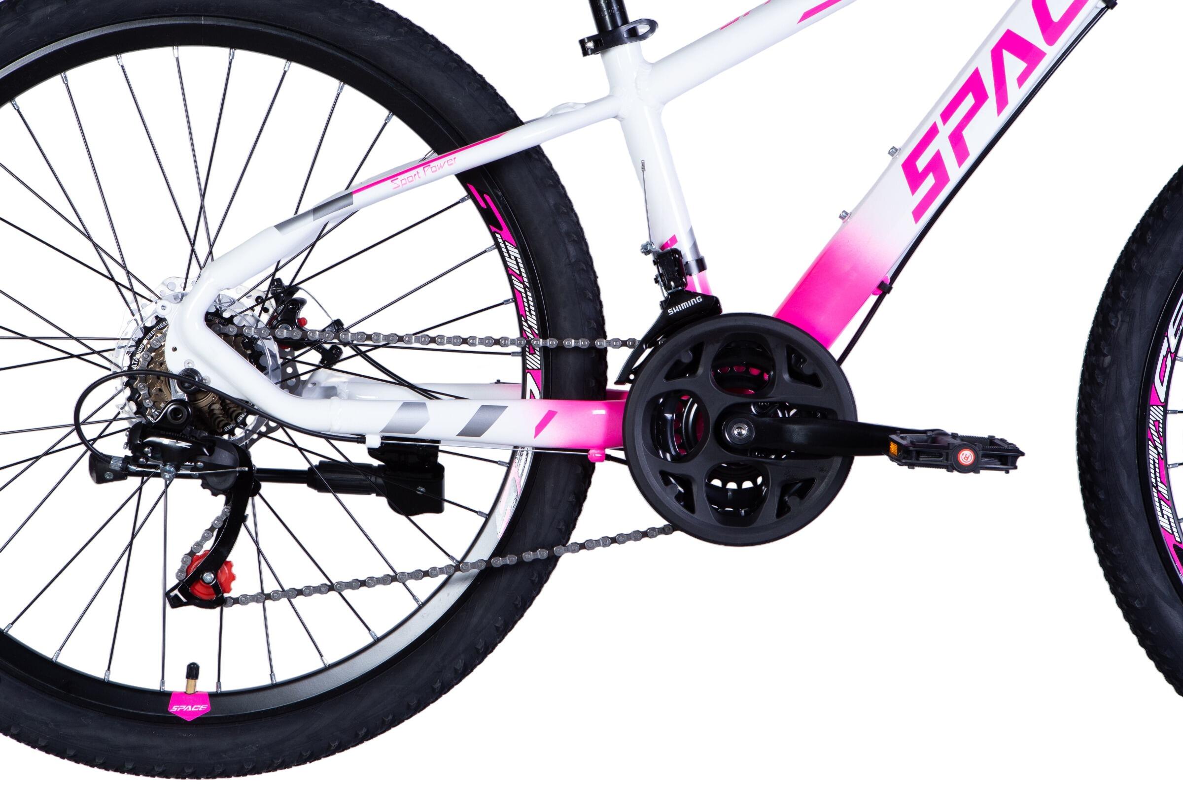 Bicicletta Mercury Alluminio, 26″, 145–170 cm, 21 velocità, Bianco/Rosa 7/7