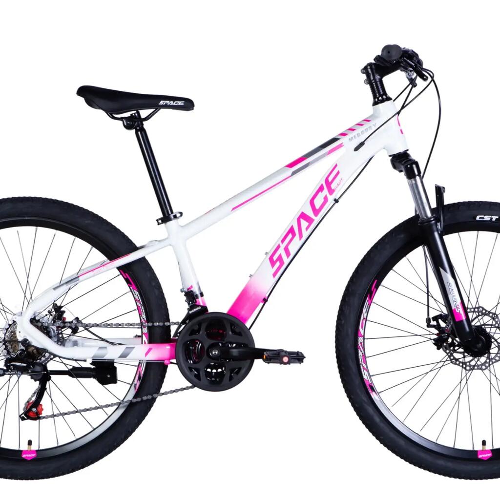 MTB Mercury aluminium, 26″, 145–170 cm, 21 speeds, White/Pink