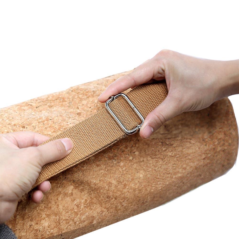 Sac de sport, tapis de yoga, Pilates et fitness en cuir de liège 74 x 18 cm 3/7