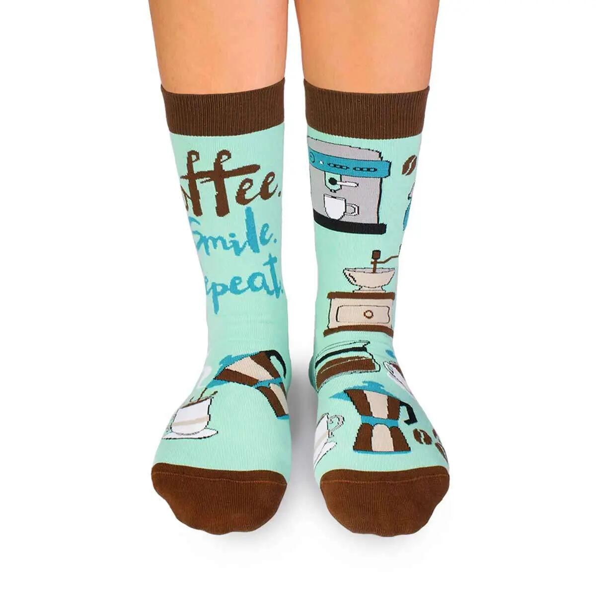 Sosete bumbac Arty Socks Coffee Maro Turcoaz 2/6