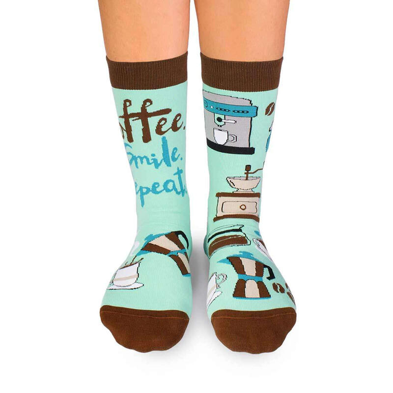 Sosete bumbac Arty Socks Coffee Maro Turcoaz