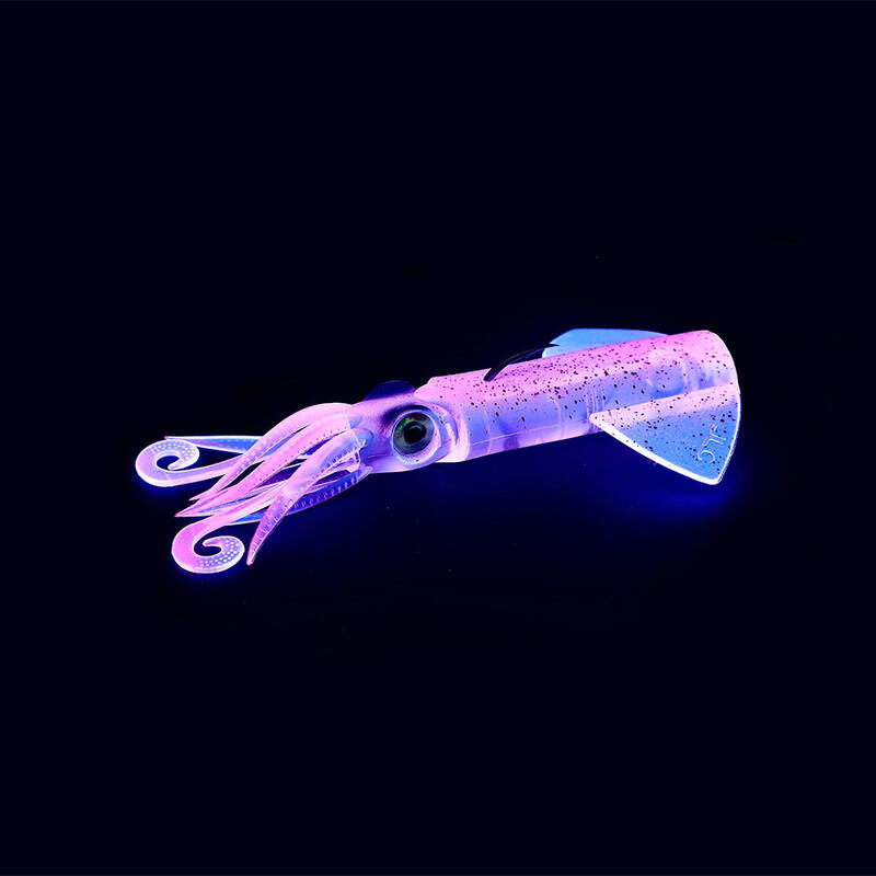 Vinilo Pesca Jigging Spinning JLC Xipi Evo 100 mm transp UV cuerpo 2/2