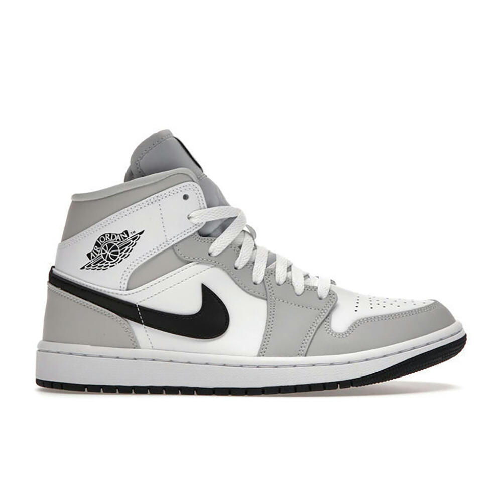 NIKE Air Jordan 1 Mid White Light Smoke Grey