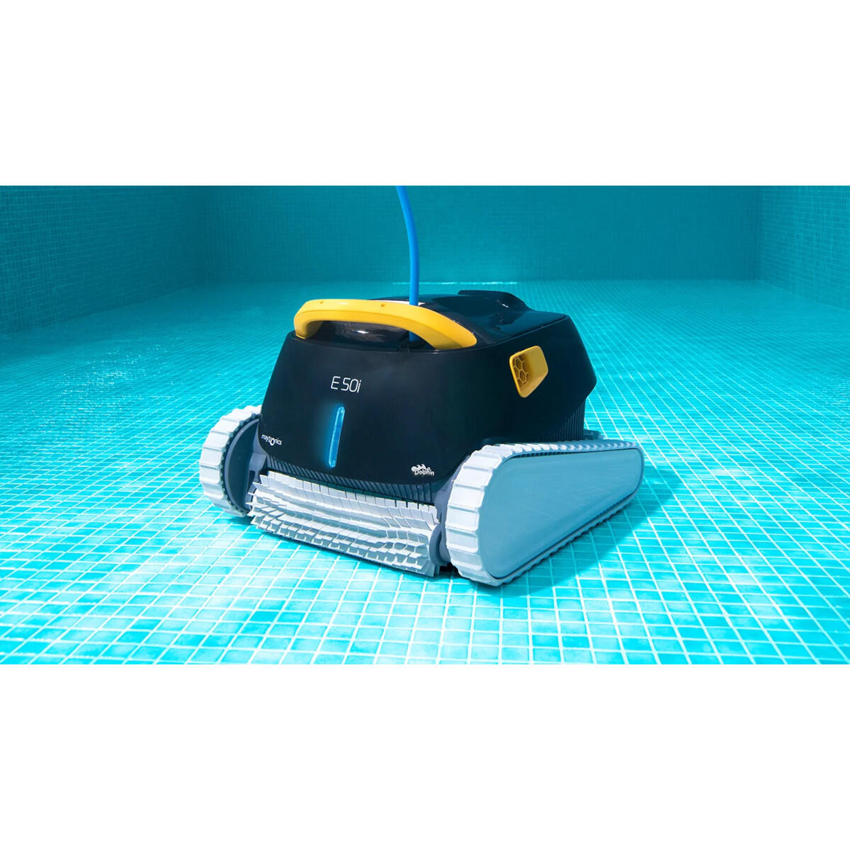Robot electrique de piscine fond, parois et ligne d'eau avec chariot 5/7