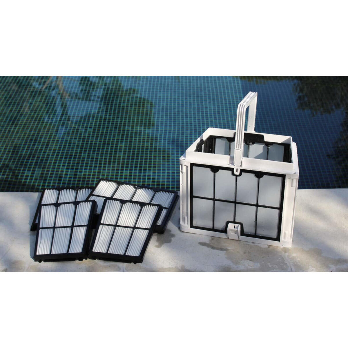 Robot electrique de piscine fond, parois et ligne d'eau avec chariot 7/7