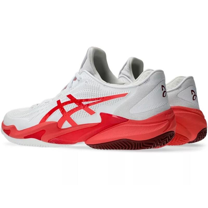 Tênis Asics Court FF 3 Novak Clay Branco Vermelho 4/5