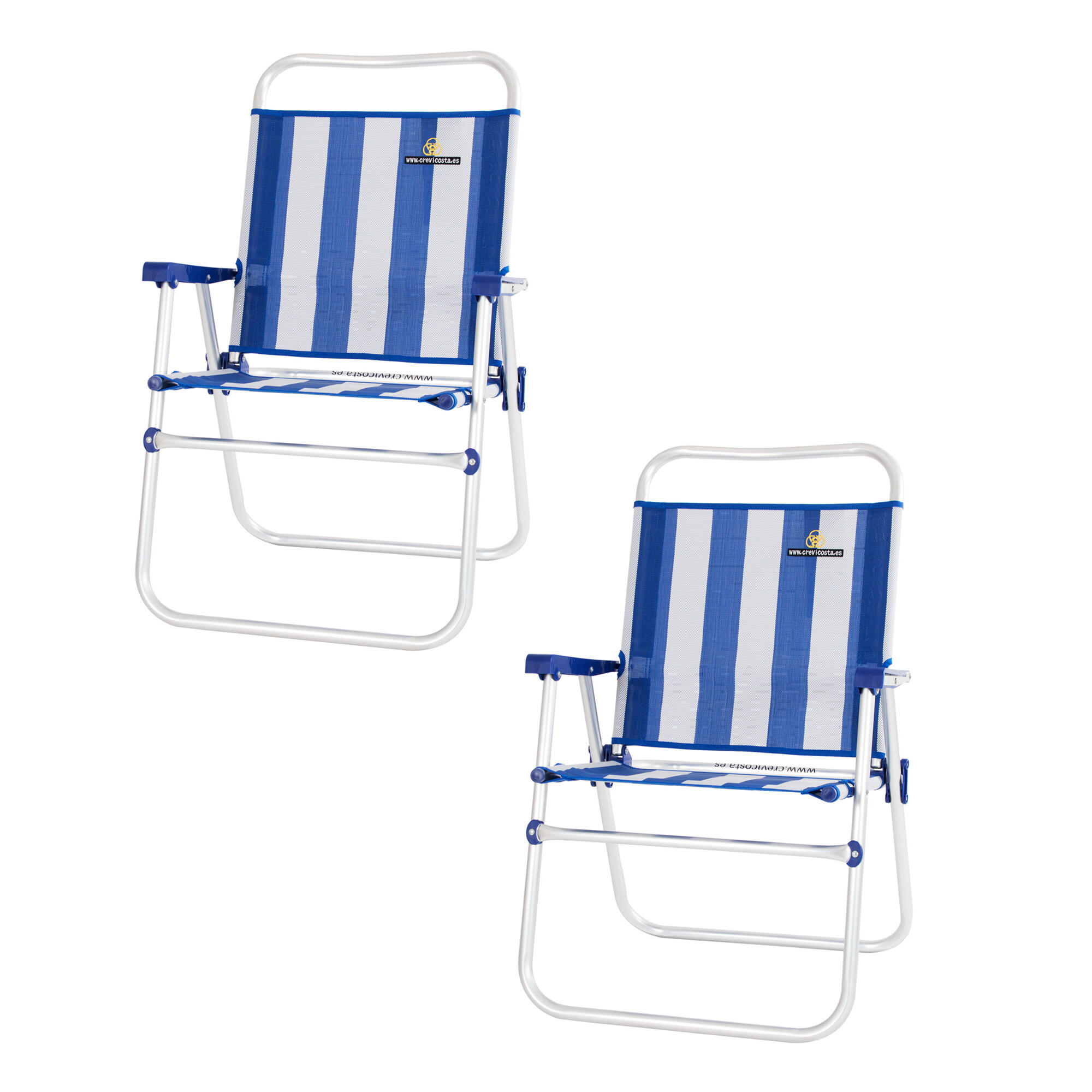 Lote 2 Sillas de Playa 51x56x88 cm Eco 28082 New - CREVICOSTA. Marinera 1/5