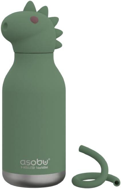 ASOBU Dětská lahev na pití dinosaurus 460ml