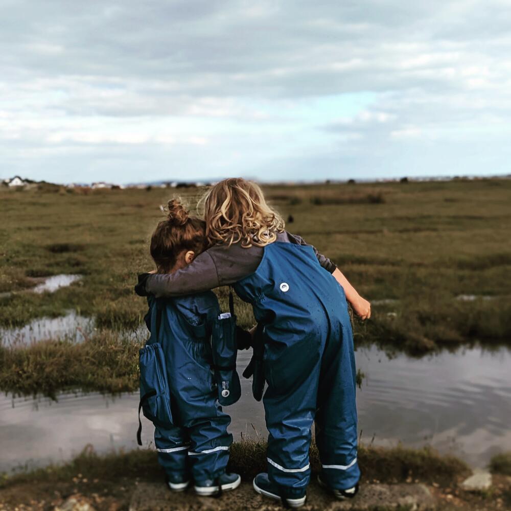 Spotty Otter Forest Leader Insulated PU Dungarees Navy 5/7