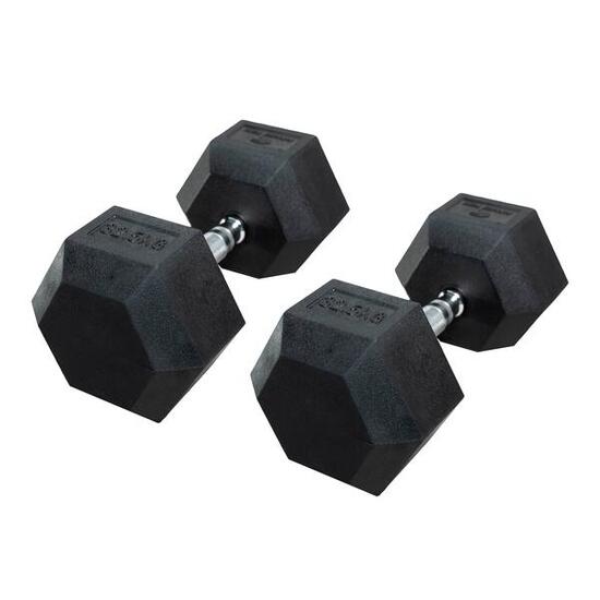 Haltères hexagonales 32,5kg Fitness Tech Set 2 Unités