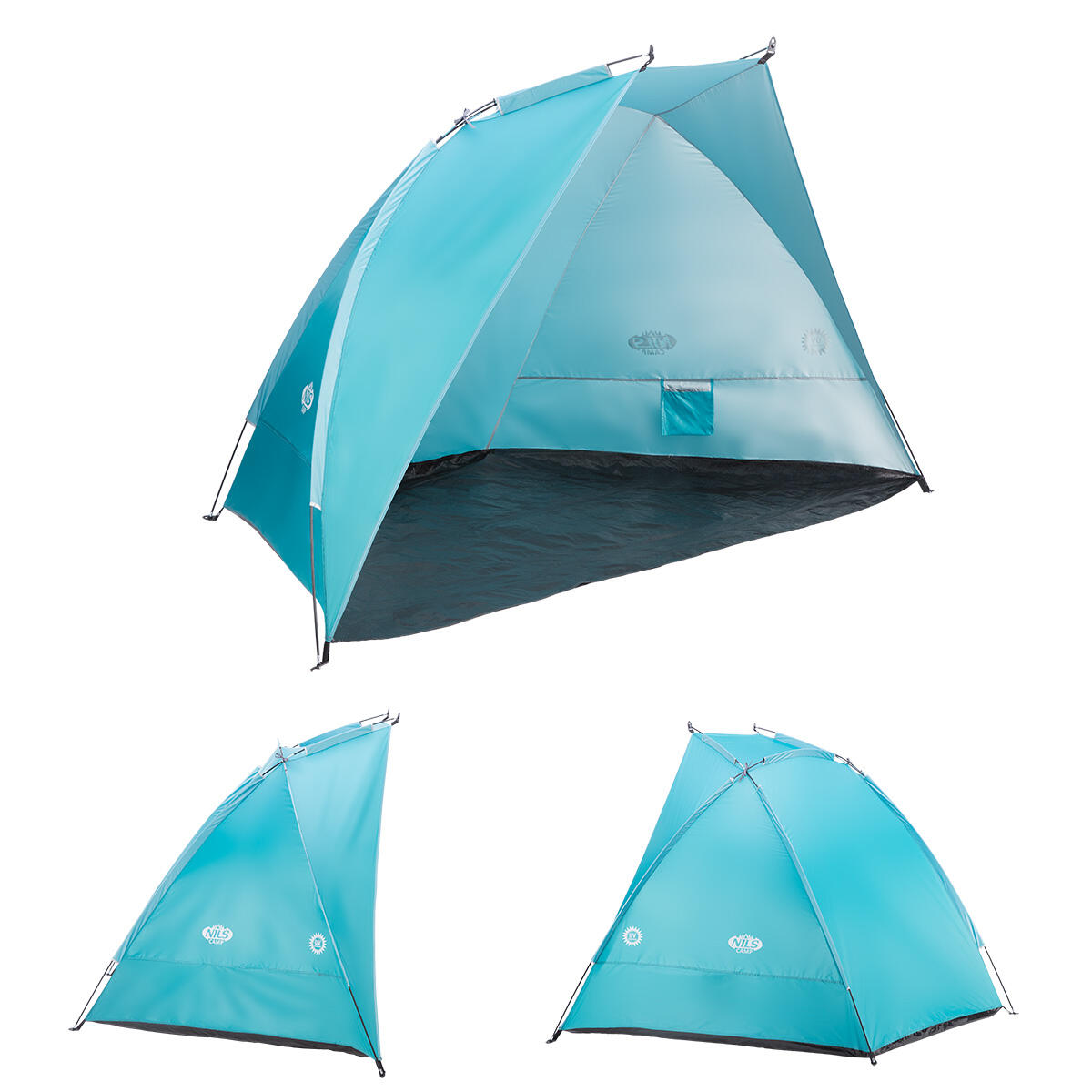 NILS CAMP NC8030 Strandzelt XXL mit UV-Schutz für Familien 2/7
