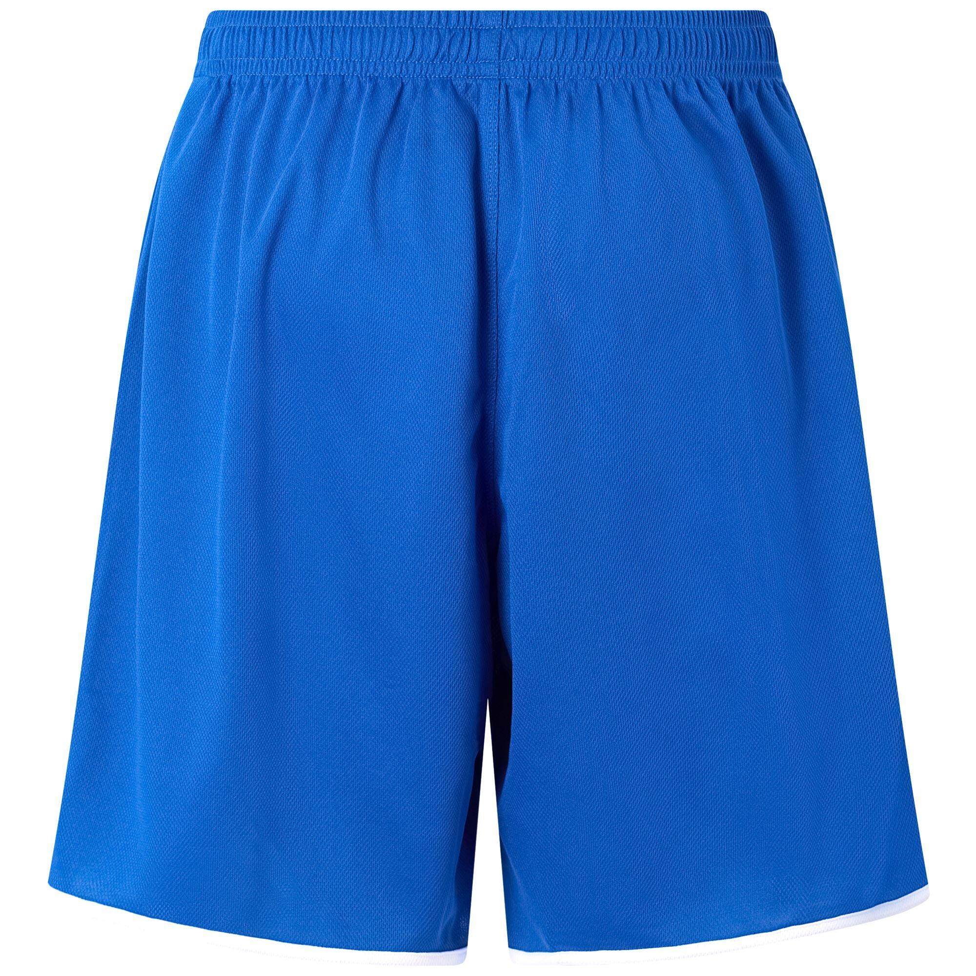 Pantaloncini sportivi da uomo in poliestere blu da basket 3/7