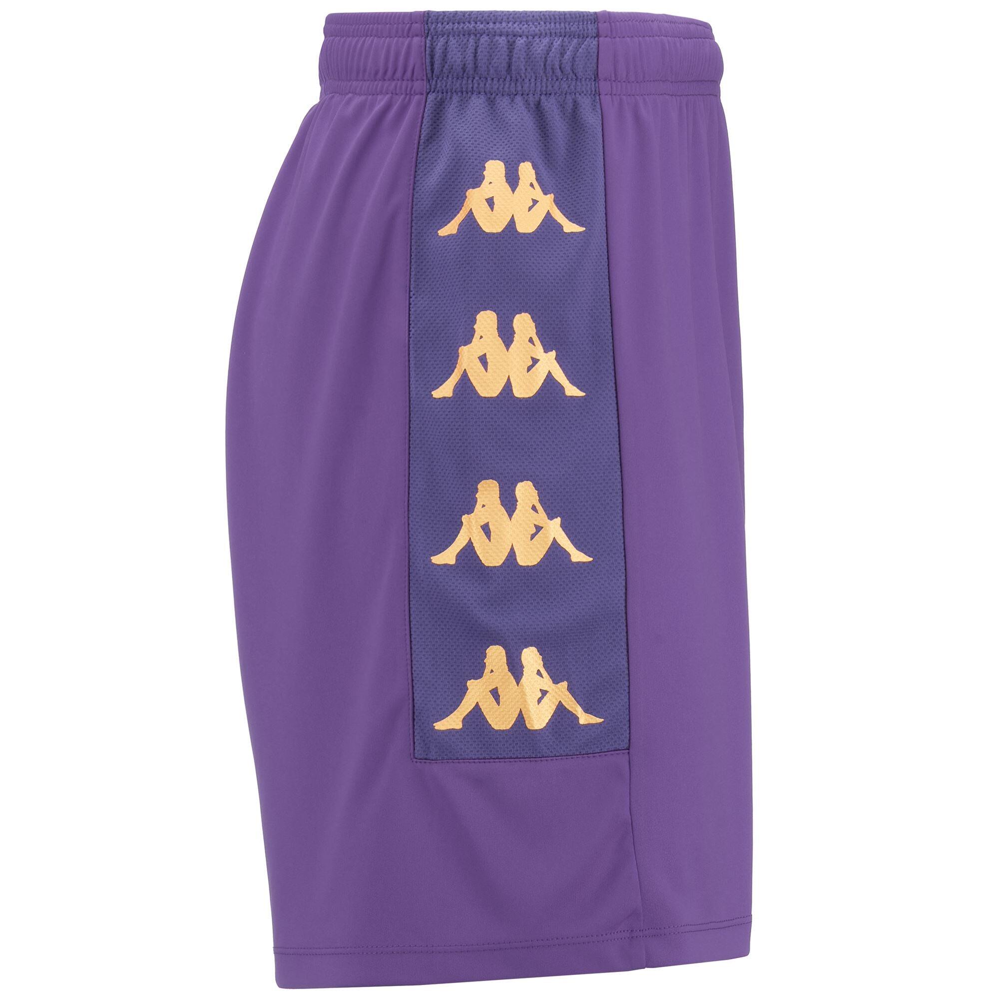 Pantaloncini sportivi da bambino in poliestere viola da calcio 2/5