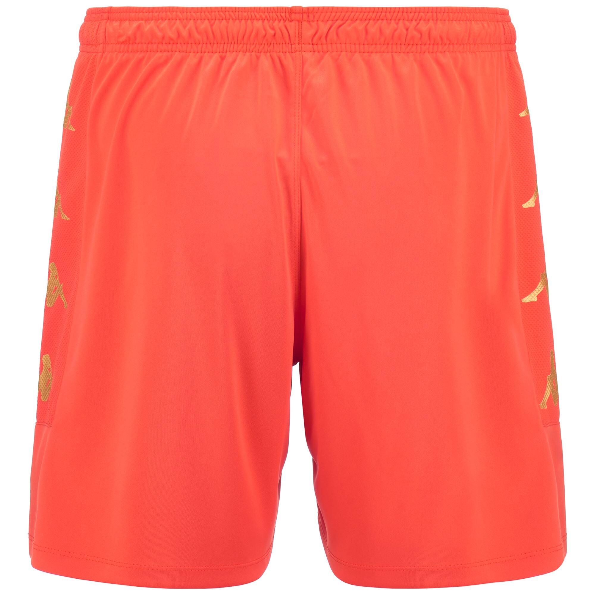 Pantaloncini sportivi da bambino in poliestere arancione da calcio 3/5