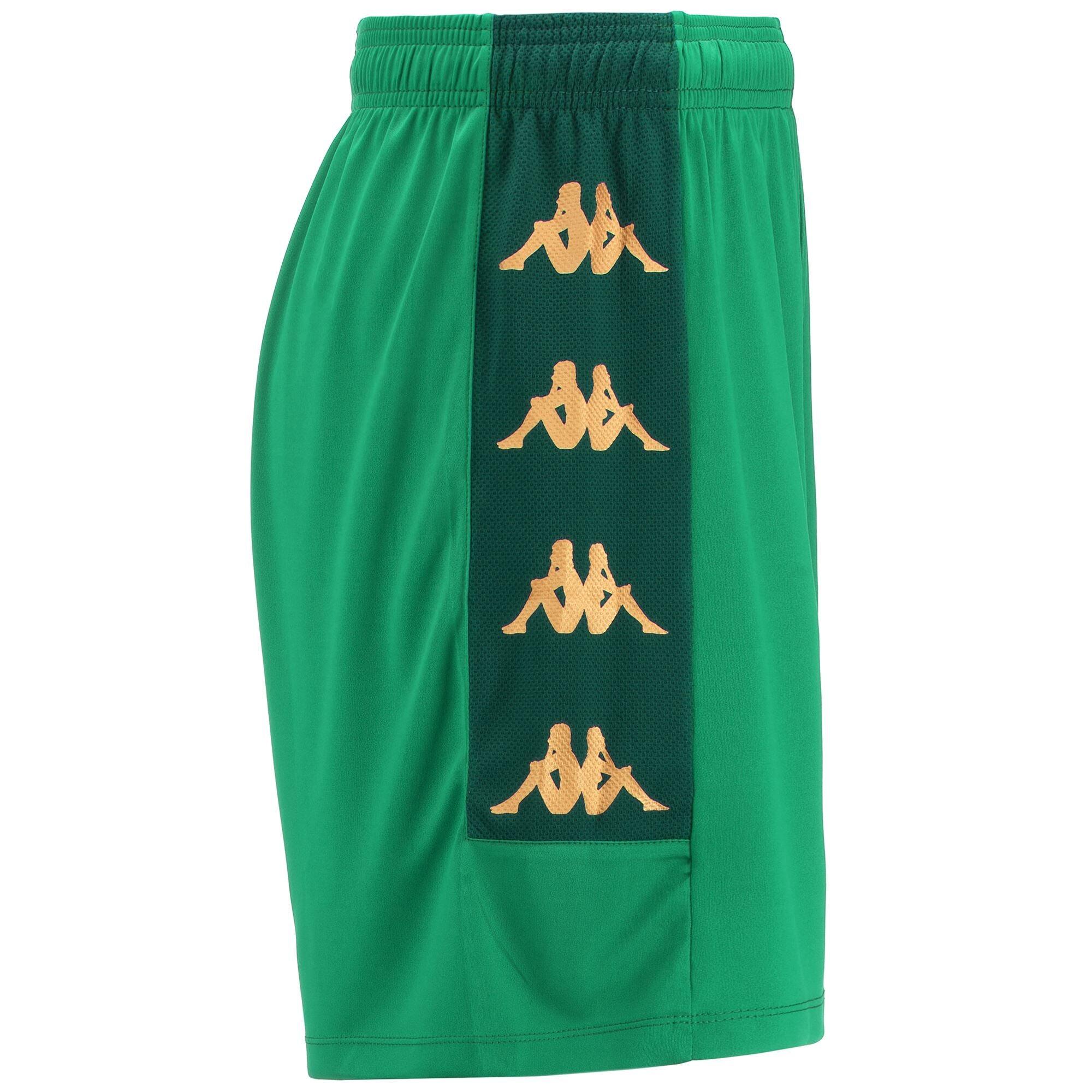 Pantaloncini sportivi da bambino in poliestere verde da calcio 2/5