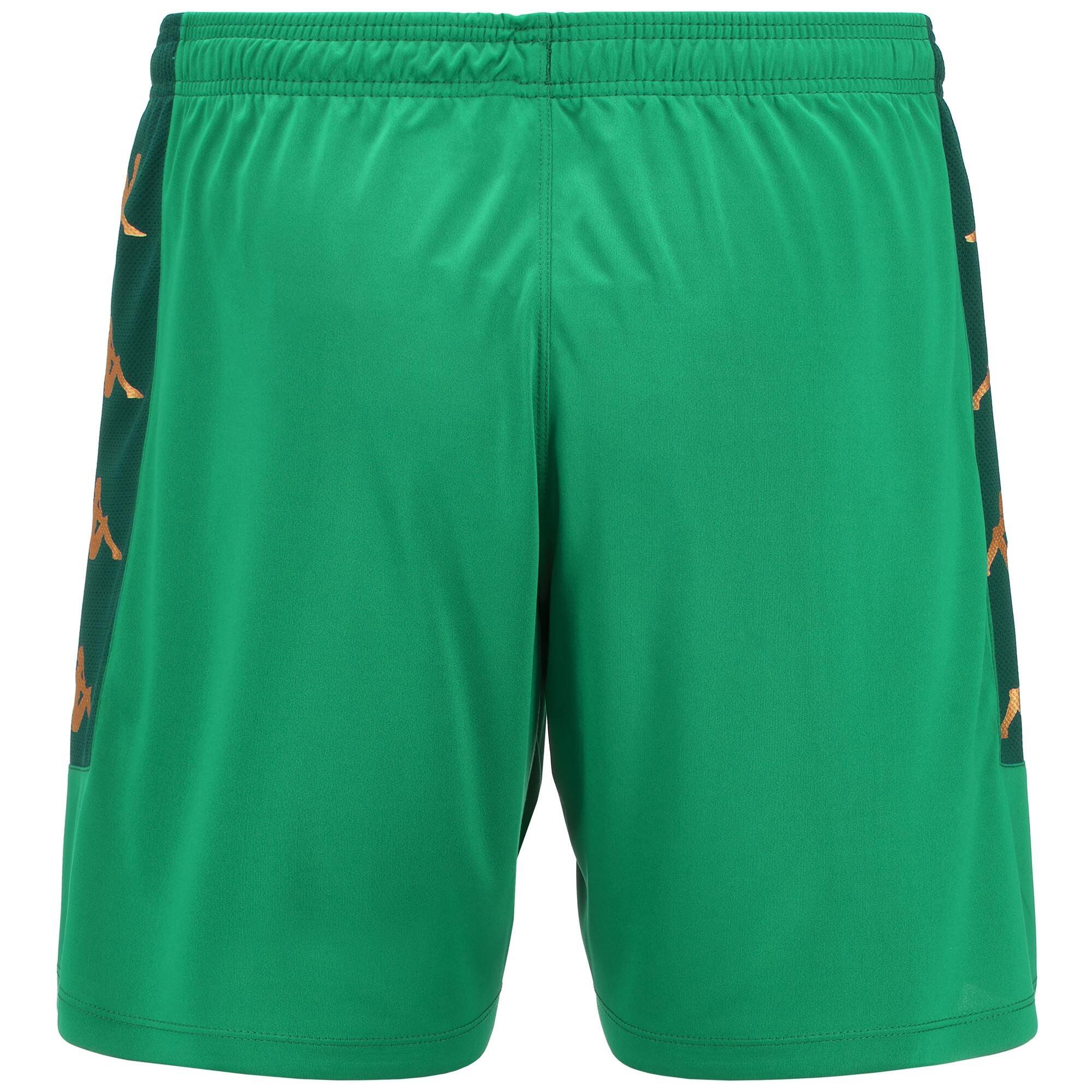 Pantaloncini sportivi da bambino in poliestere verde da calcio 3/5