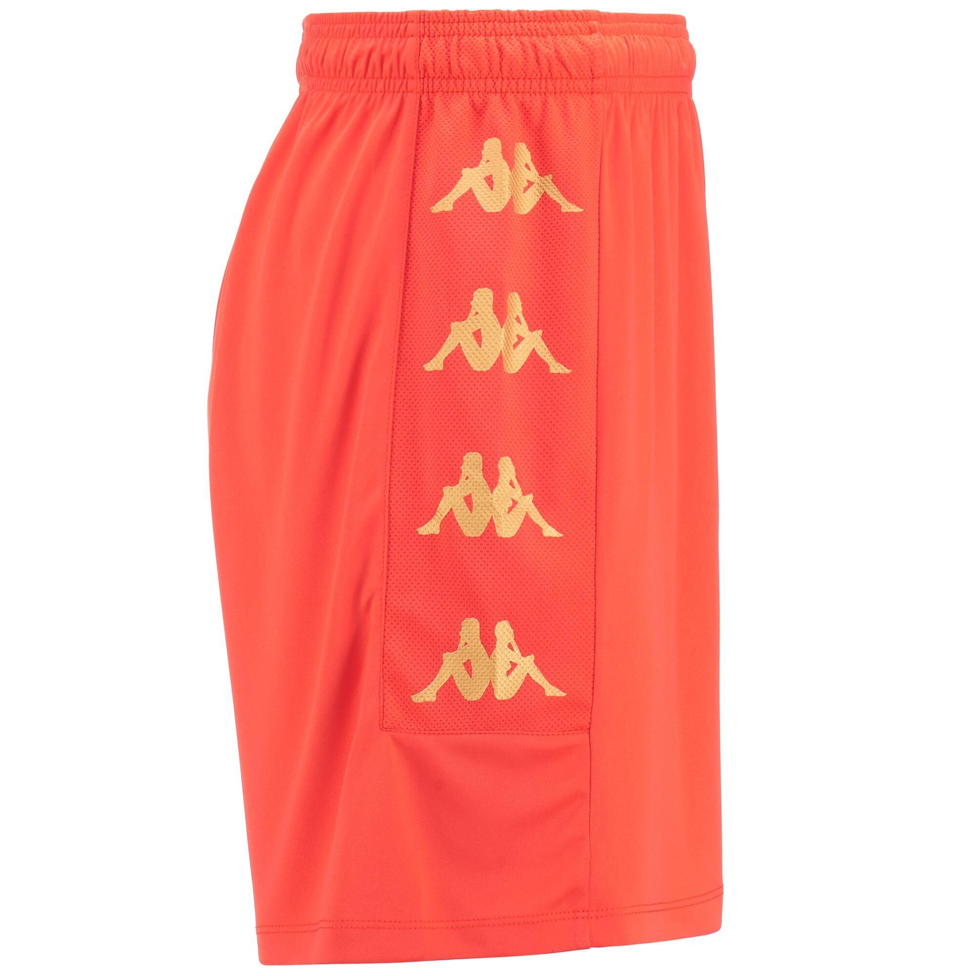 Pantaloncini sportivi da bambino in poliestere arancione da calcio 2/5