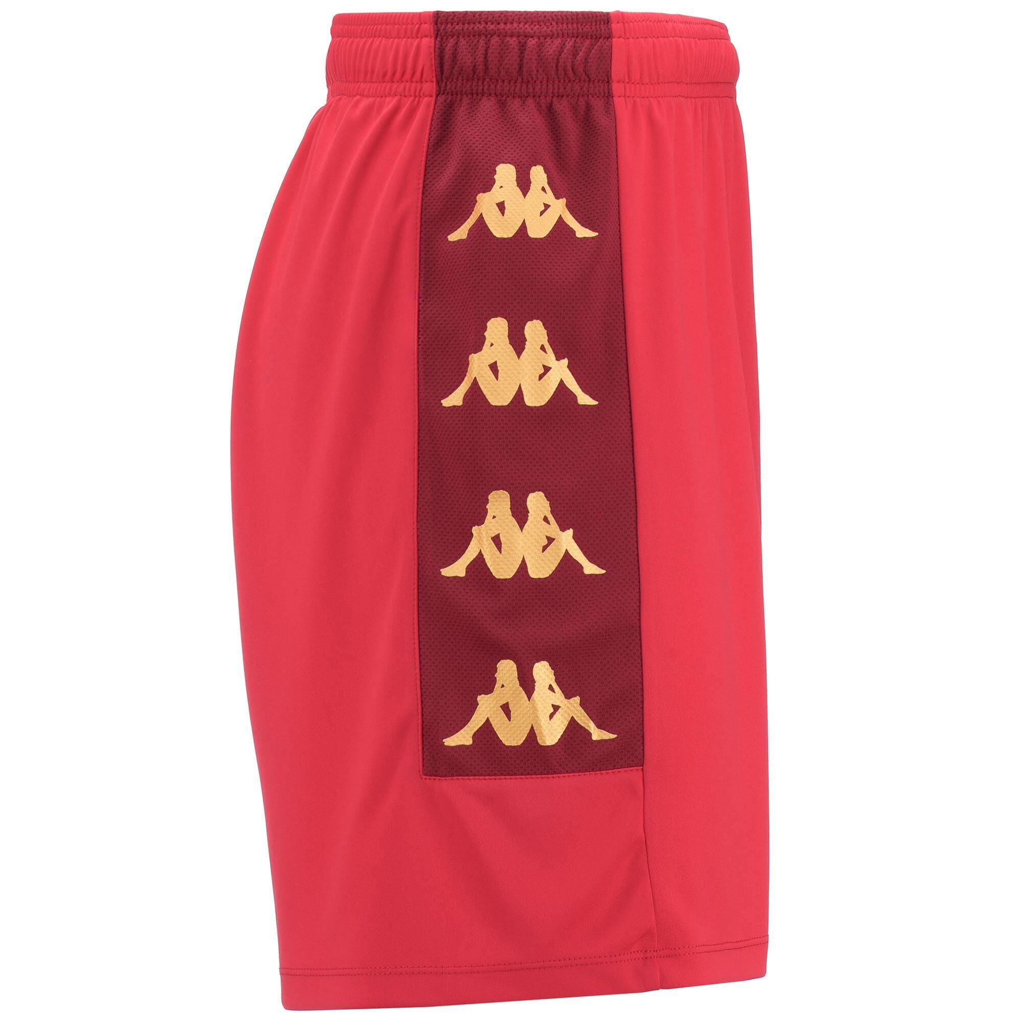 Pantaloncini sportivi da bambino in poliestere rosso da calcio 2/5