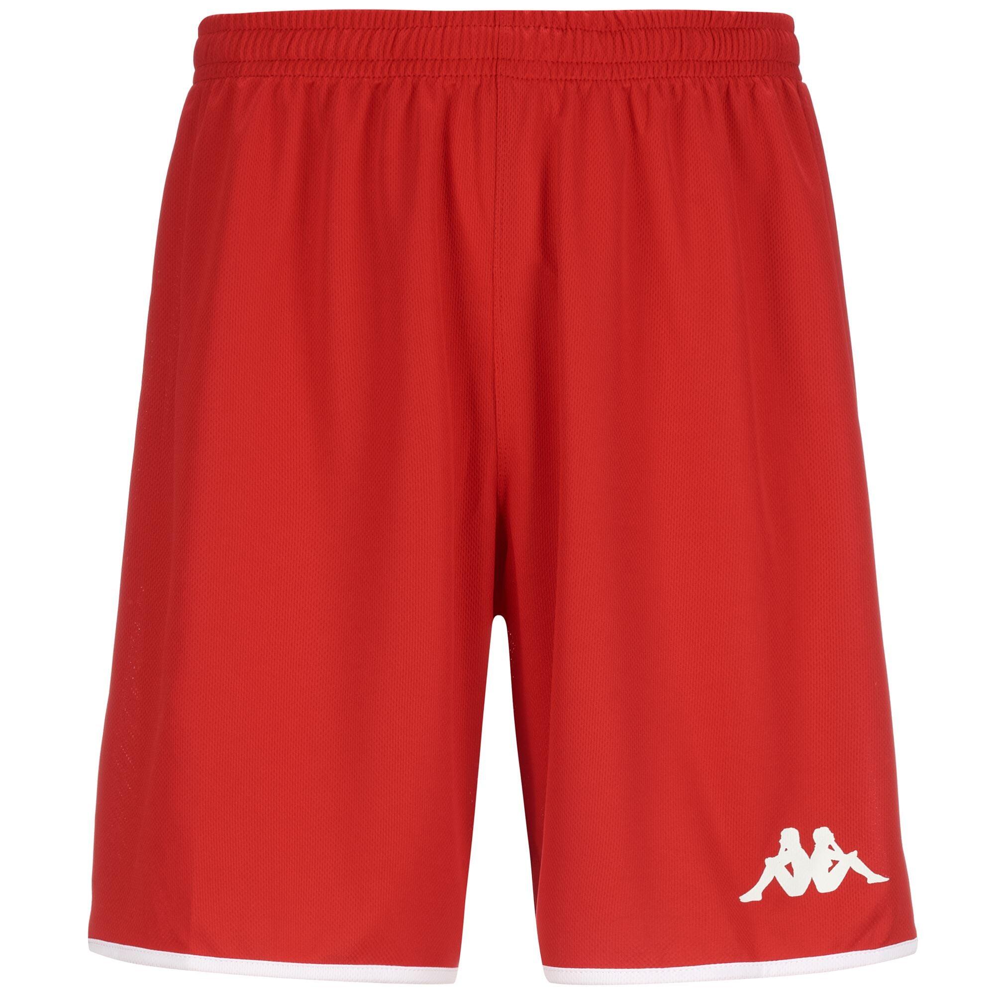 Kappa - Short Basketball Garçon Dumpo Rouge - Short - Blanc|multicolore|rouge - Decathlon