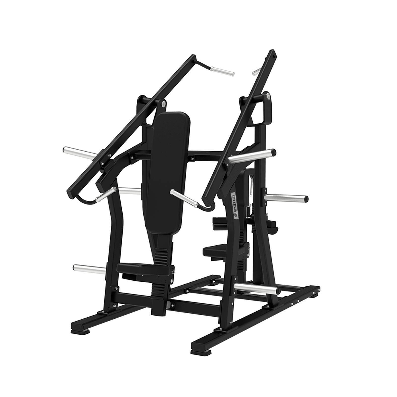 Fitness Tech - Machine À Double Levier/presse Pectorale Inclinée Et Traction Latérale Isolée - Appareil Multifonction - Noir - No Size - Decathlon