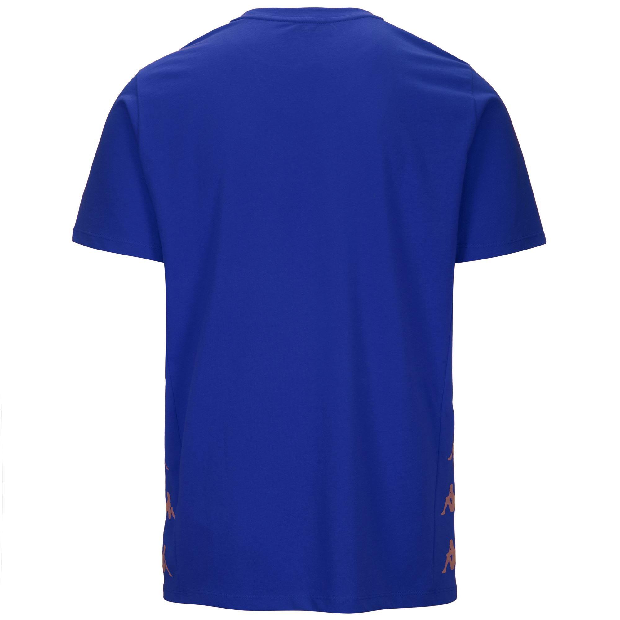T shirt maglietta da bambino in cotone blu da calcio 3/5