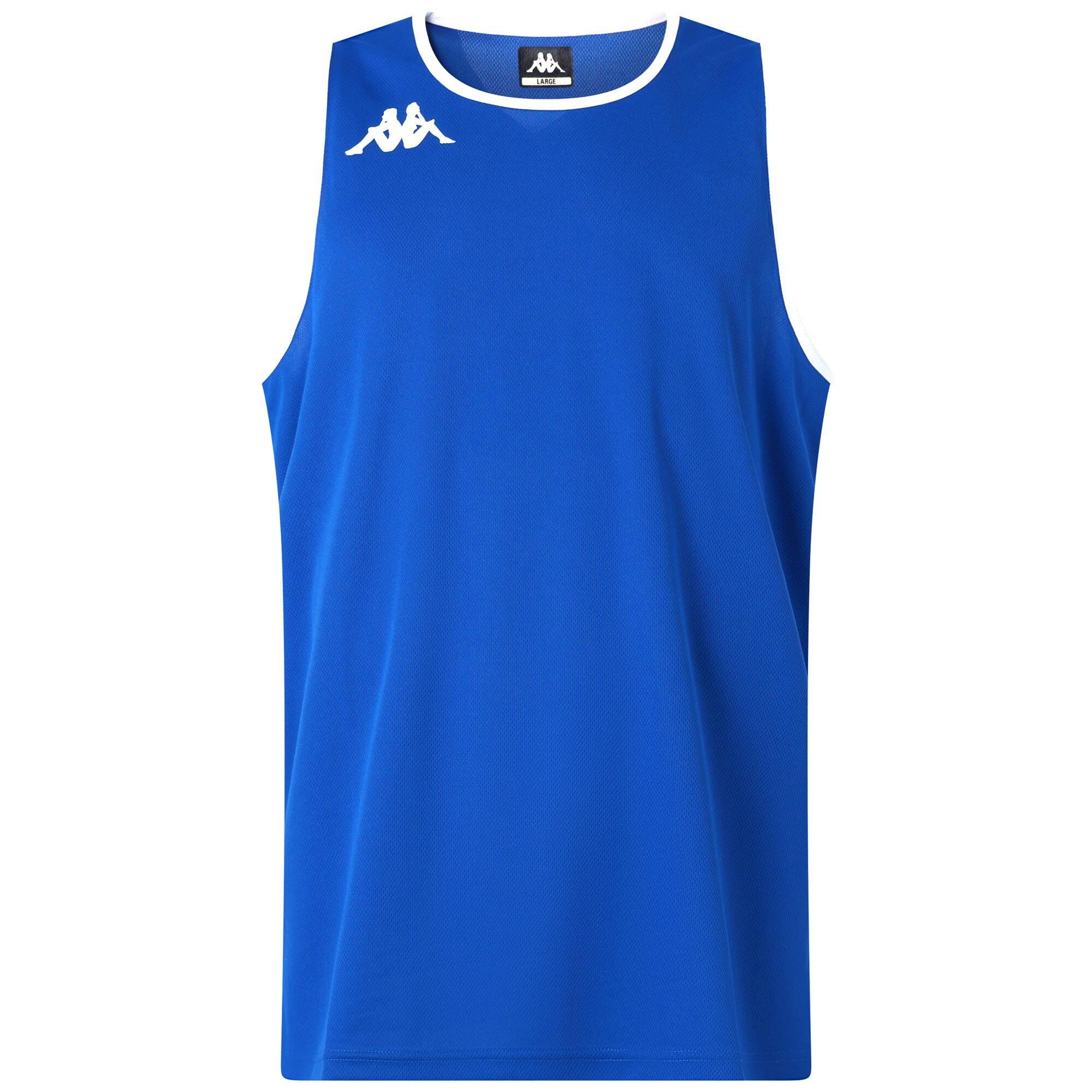 KAPPA top da uomo in poliestere blu da fitness