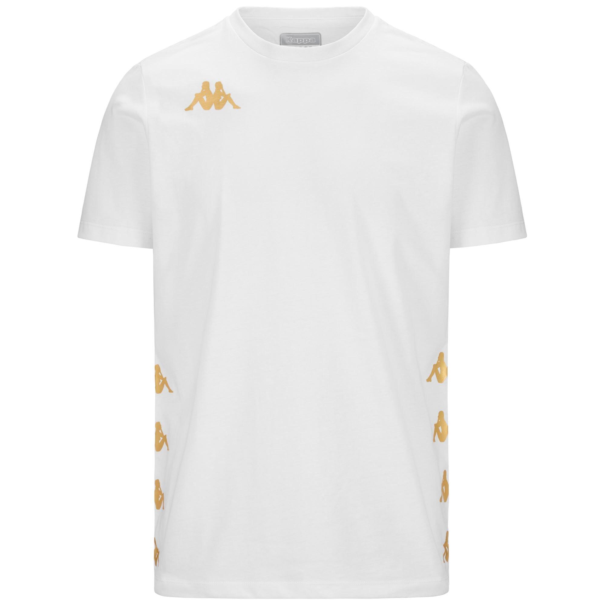 KAPPA t-shirt da uomo in cotone bianco da fitness