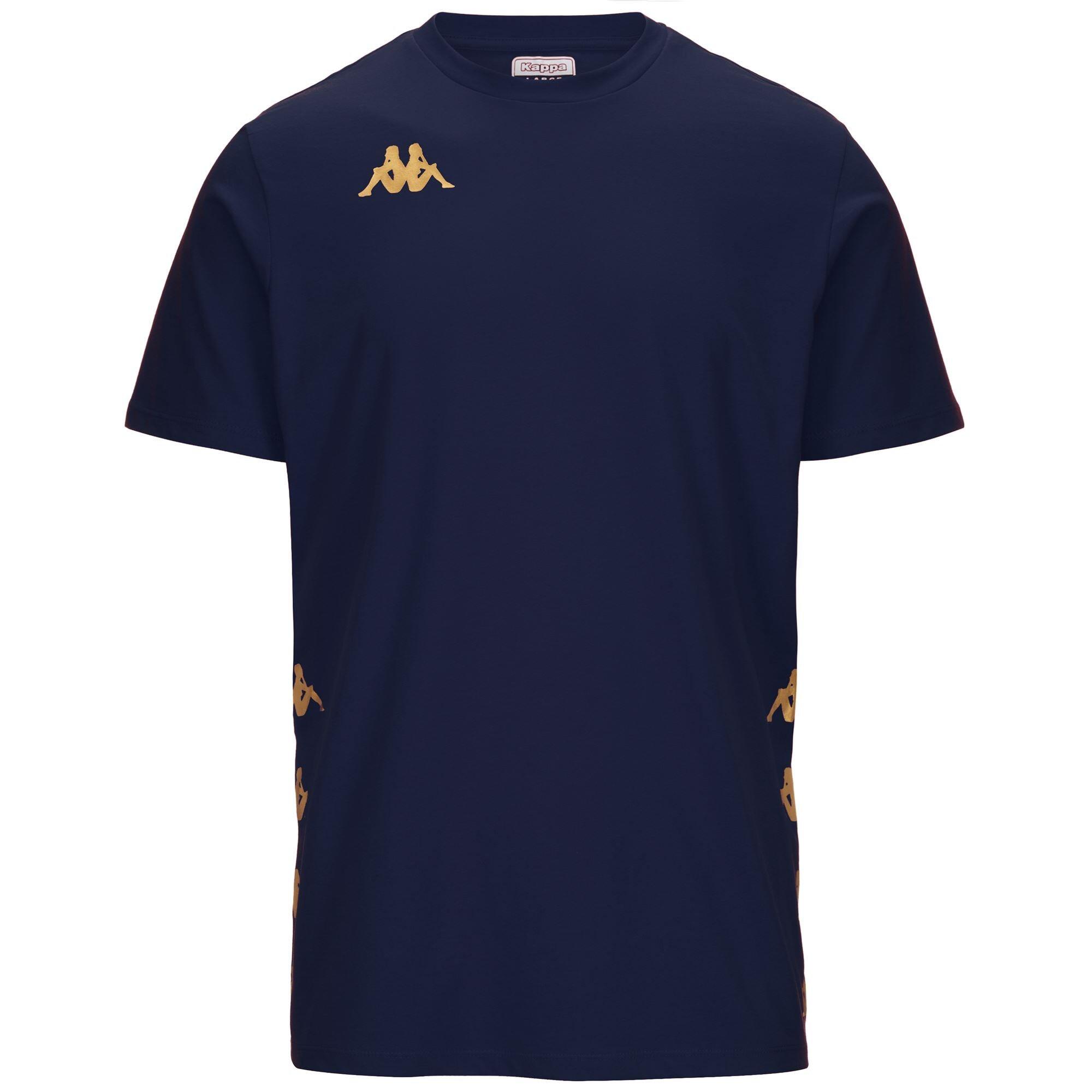 KAPPA t-shirt da uomo in cotone blu da fitness