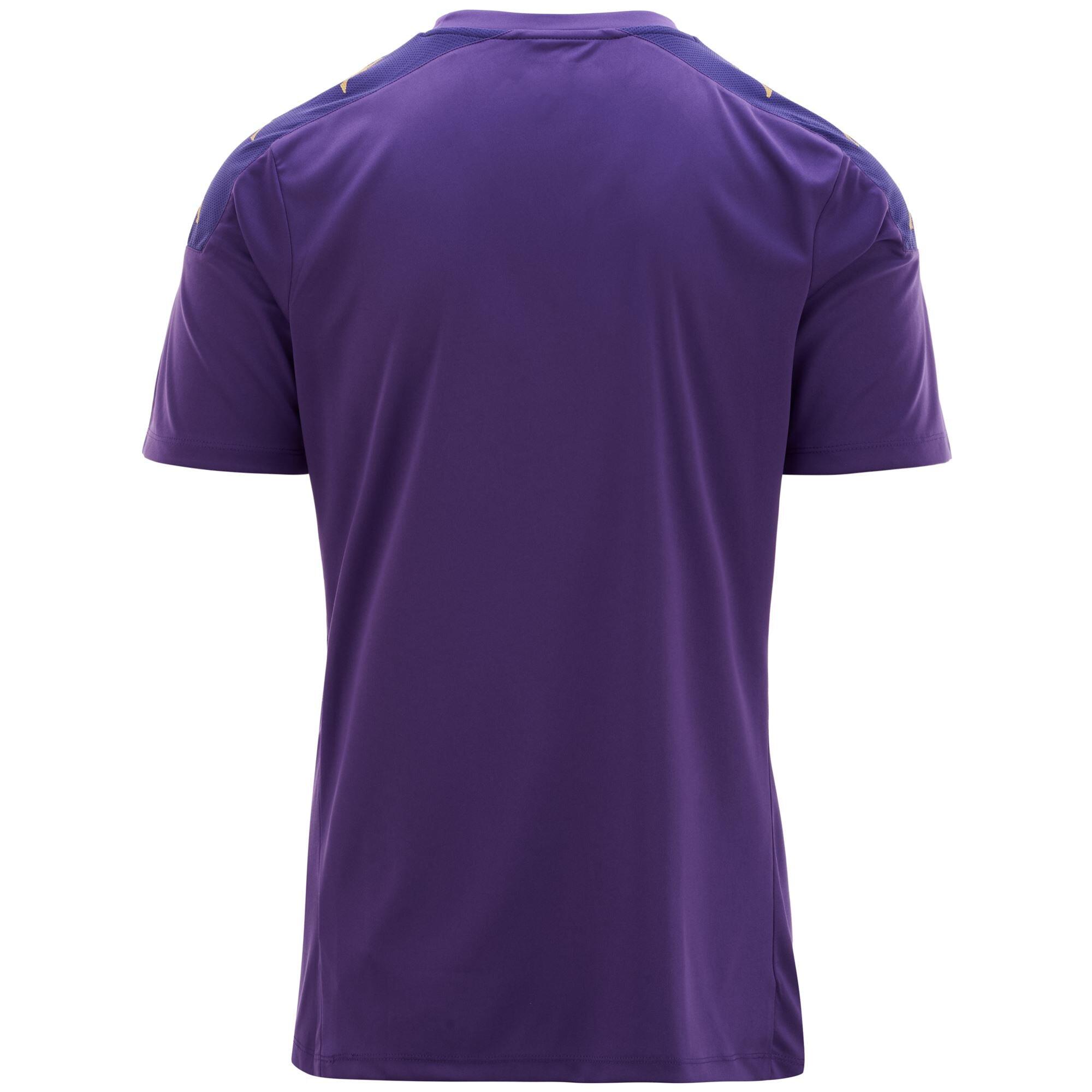 t-shirt da uomo in poliestere viola da fitness 3/4