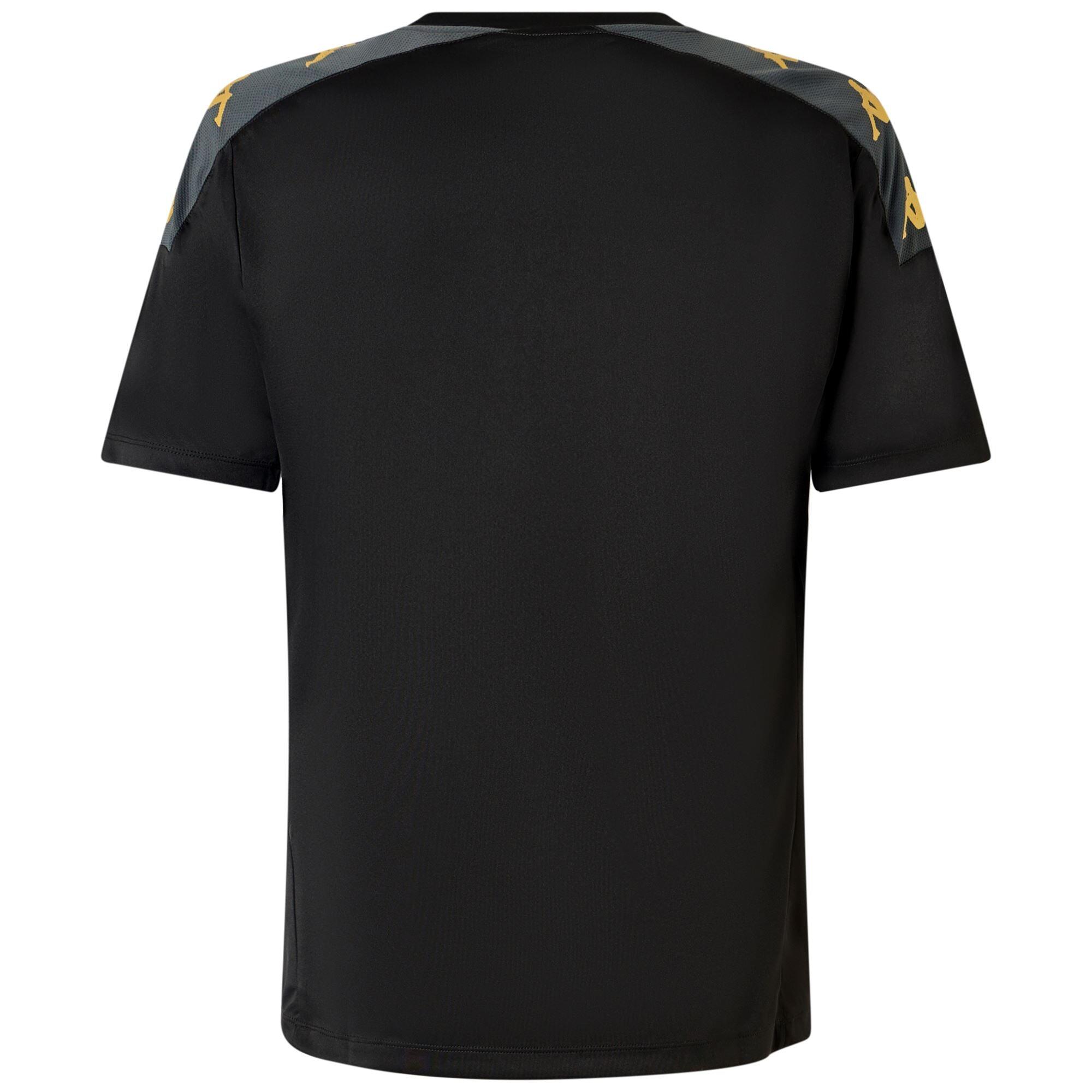 t-shirt da uomo in poliestere nero da fitness 3/7