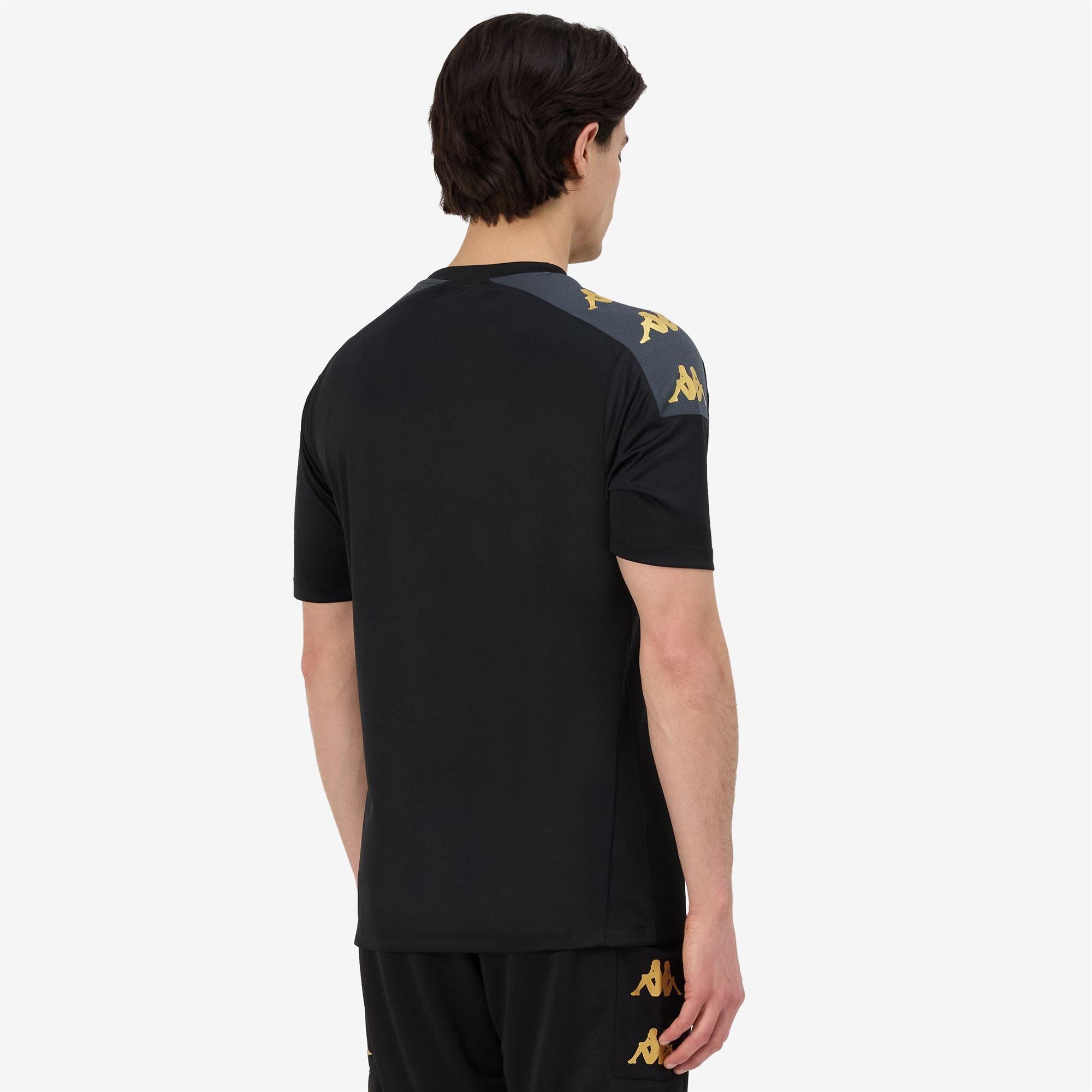 t-shirt da uomo in poliestere nero da fitness 6/7