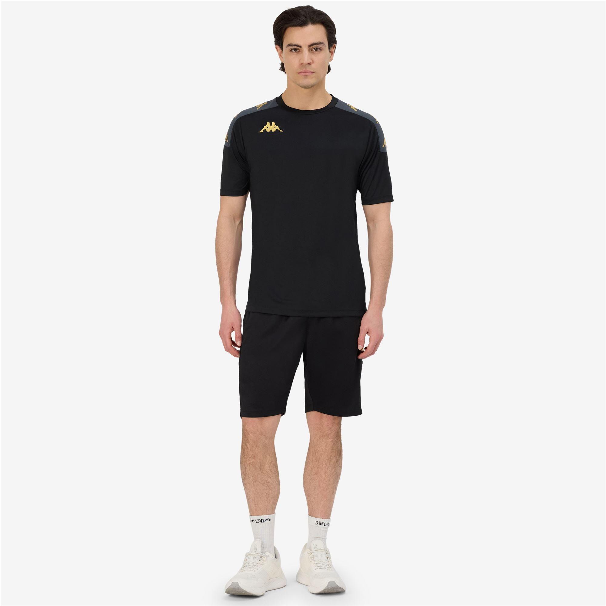 t-shirt da uomo in poliestere nero da fitness 7/7