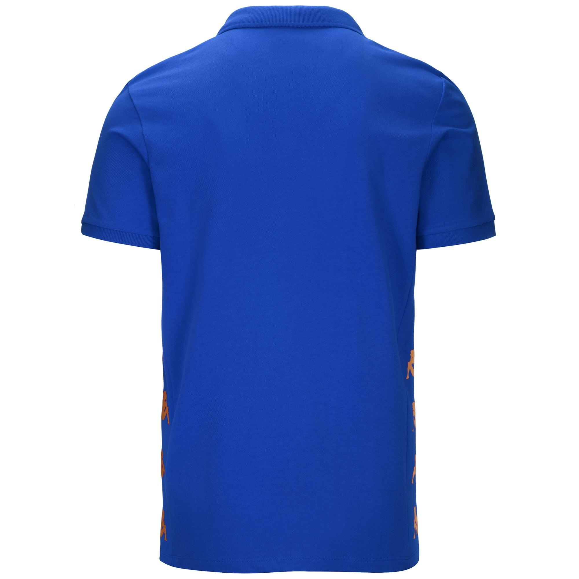 Polo da bambino in cotone blu da calcio 3/5