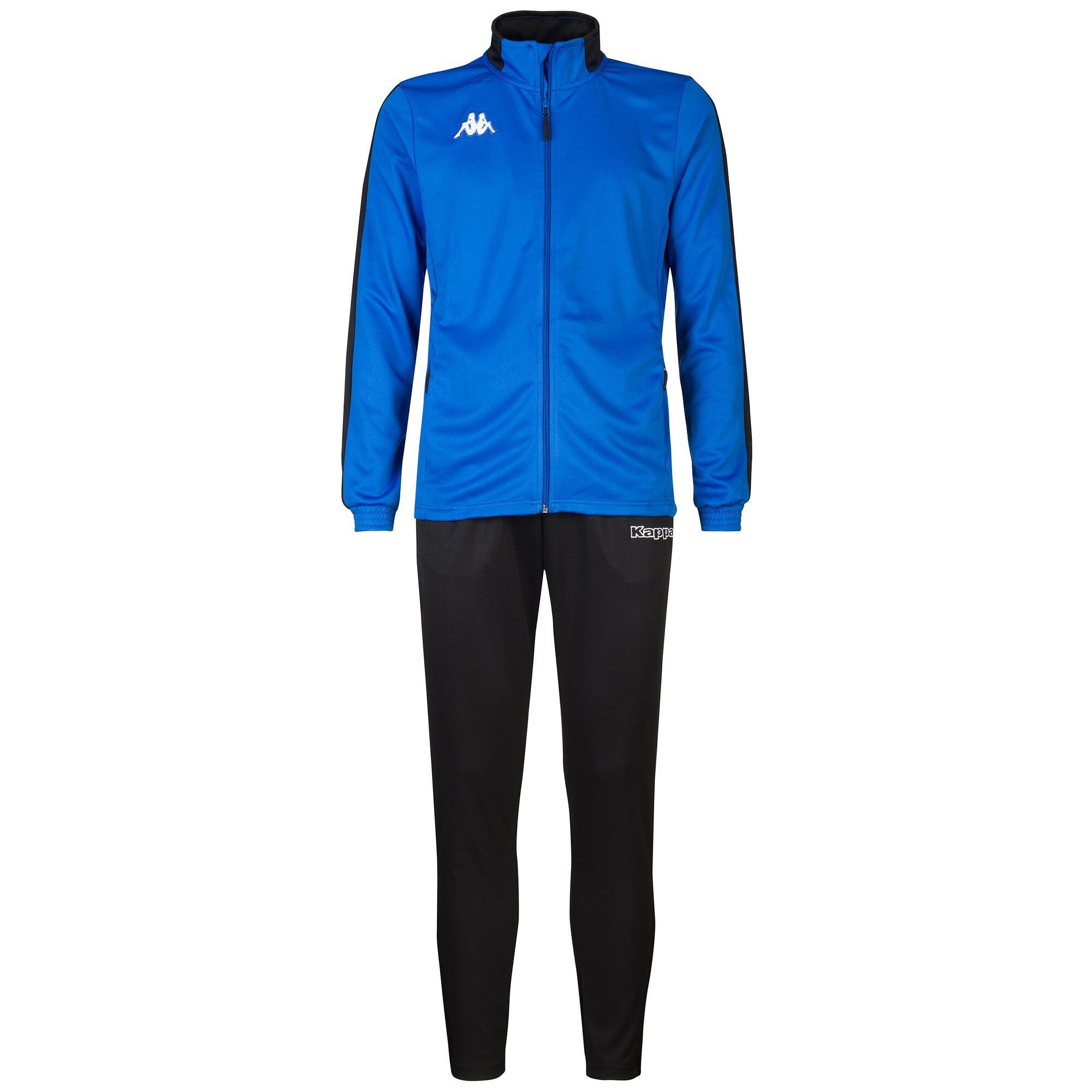 KAPPA tuta da uomo in poliestere blu da fitness