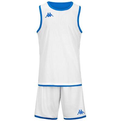 Completo canotta pantaloncino da uomo in poliestere verde da basket
