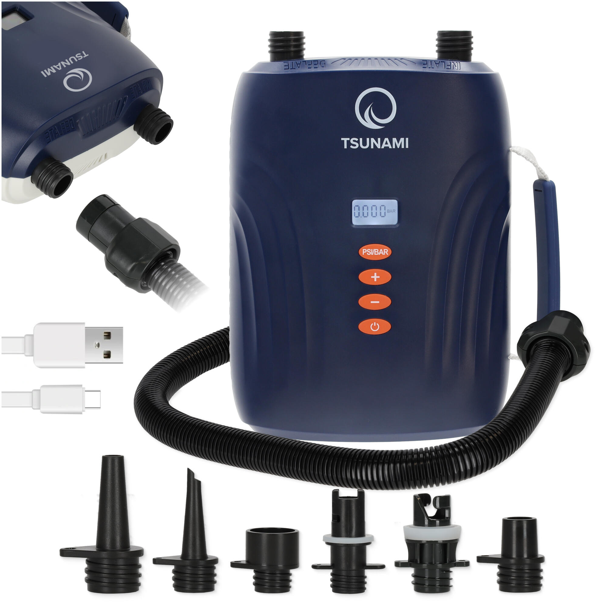 4FIZJO Elektrická pumpička k paddleboardu SUP TSUNAMI 20 PSI s baterií