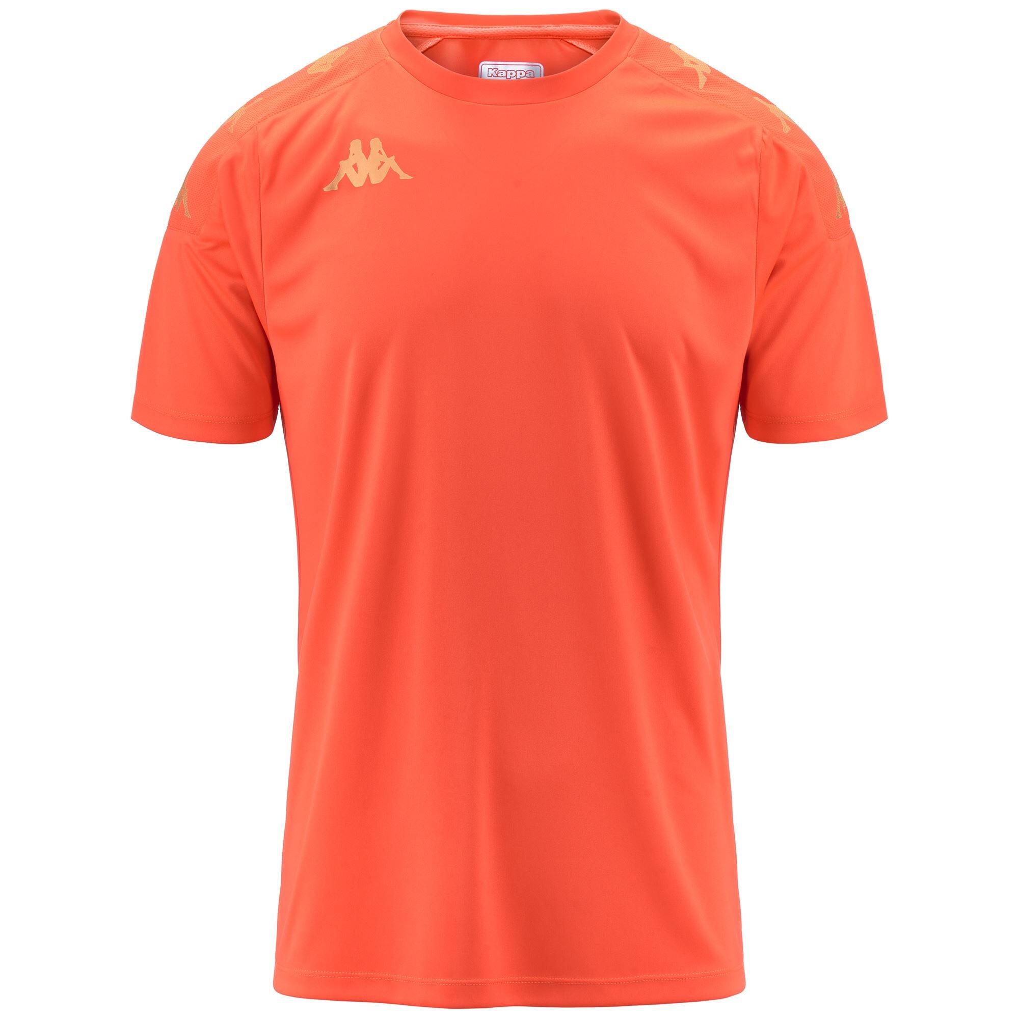 KAPPA t-shirt da uomo in poliestere arancio da fitness