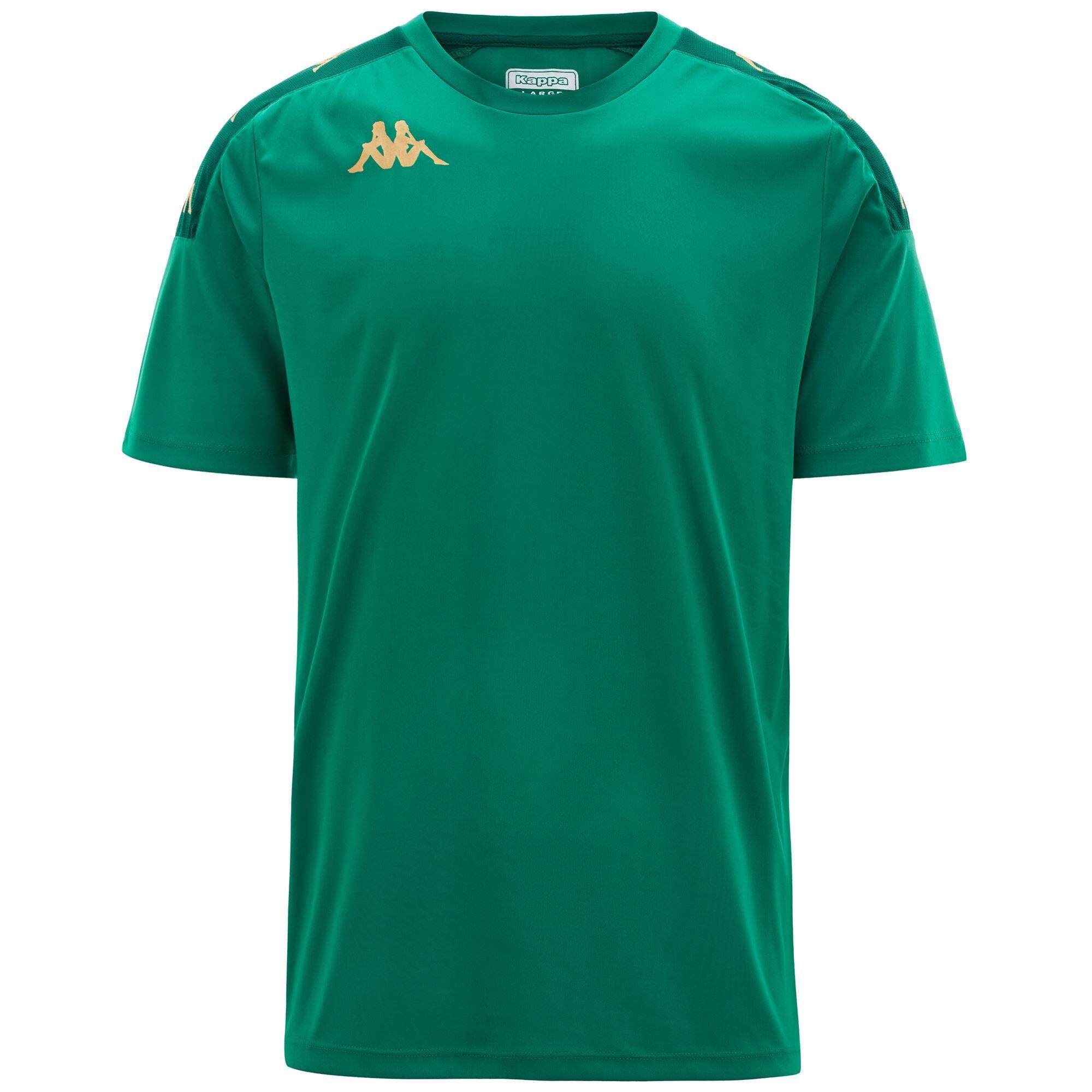 KAPPA t-shirt da uomo in poliestere verde da fitness