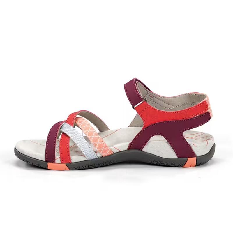 Sandales Plates Femme Chiruca Malibu 17 Bordeaux 4/5