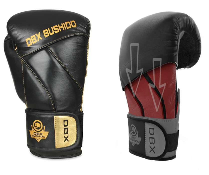 Gants de boxe DBX BUSHIDO en cuir naturel 6/7