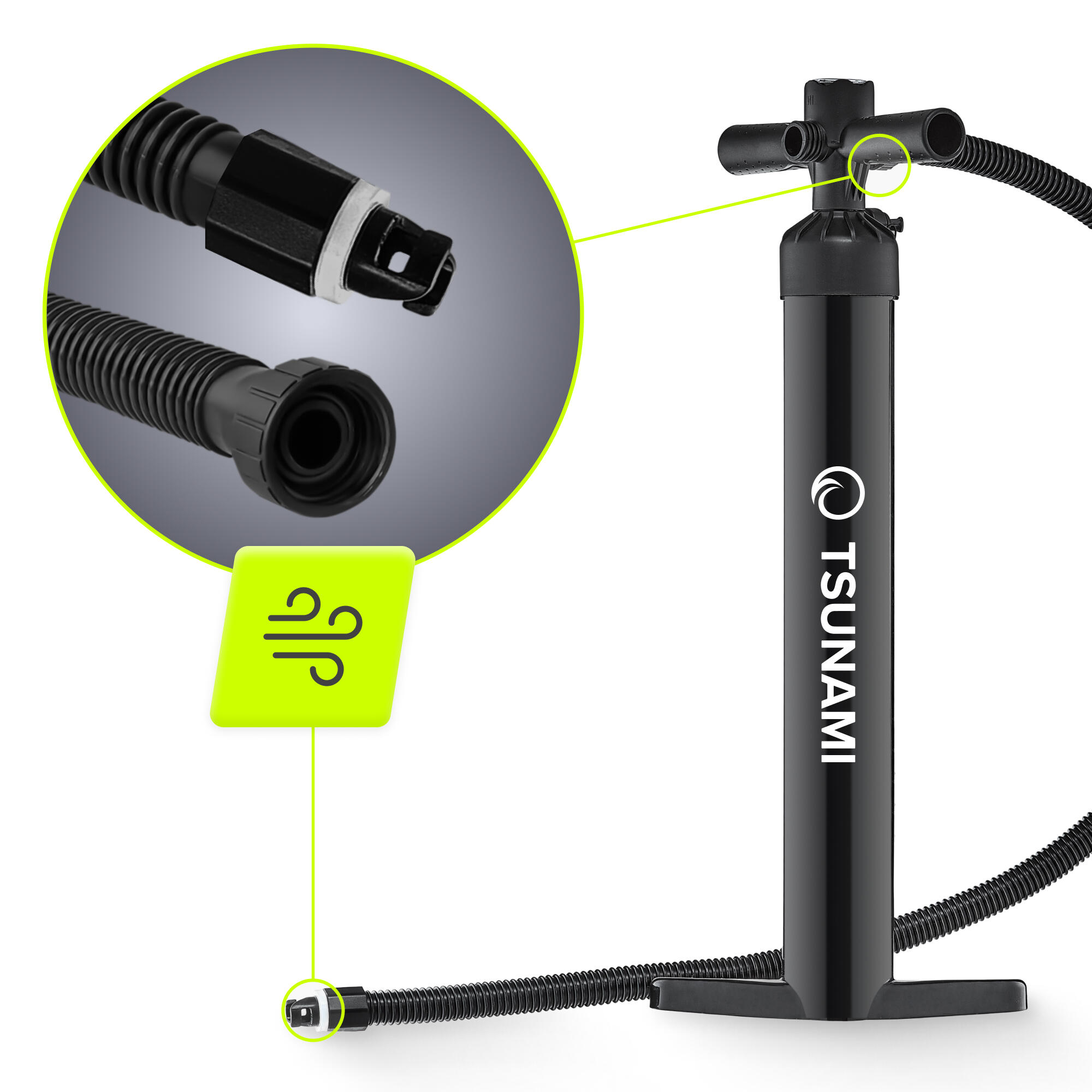 Pompa SUP manuale double action alta pressione TSUNAMI 4/5