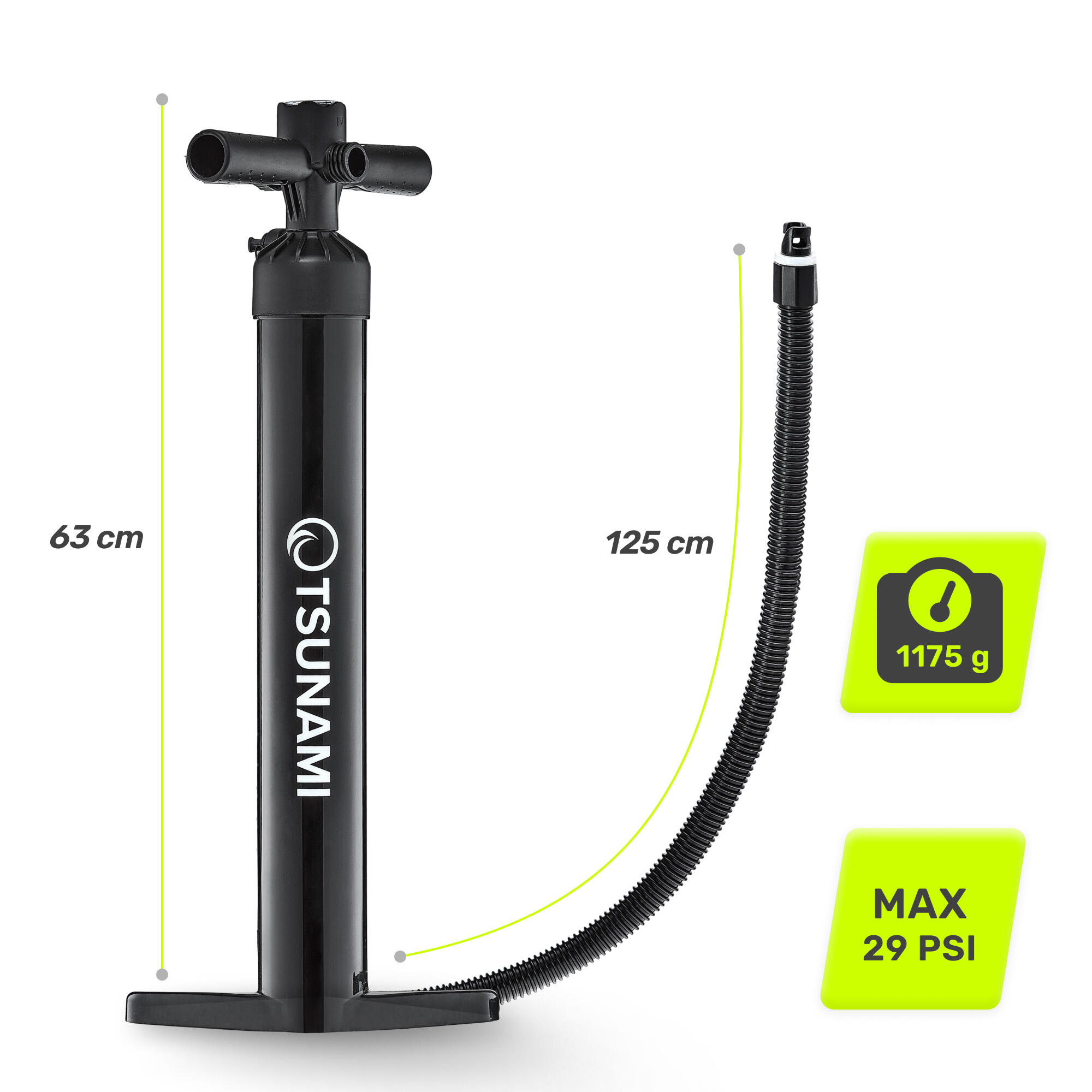 Pompa SUP manuale double action alta pressione TSUNAMI 5/5