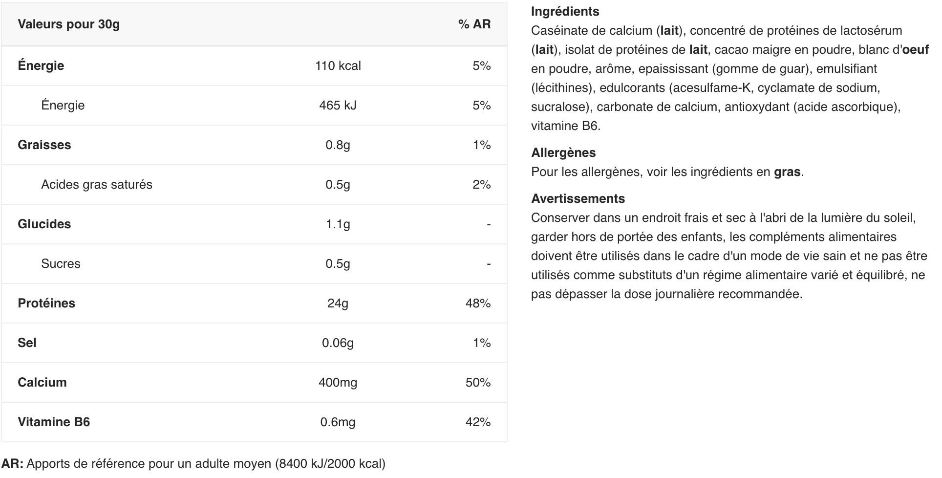 Protéine multi-sources - Protein 80 Plus - Chocolat 500g 2/7