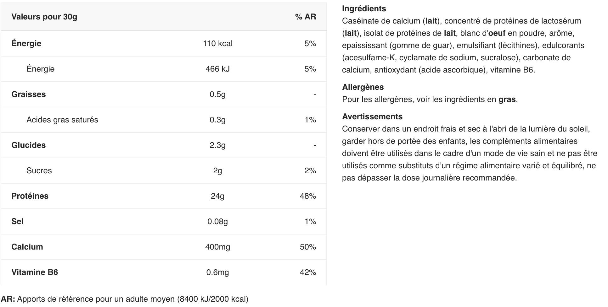 Protéine multi-sources - Protein 80 Plus - Vanille 500g 2/7