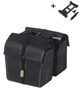Basil urban dry dubbele fietstas 50l - waterdicht en ruim