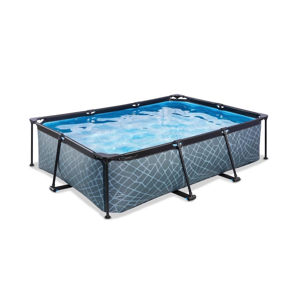 Swimmingpool mit Kinderfilterpumpe Exit Toys Stone 220 x 150 x 65 cm 2/7