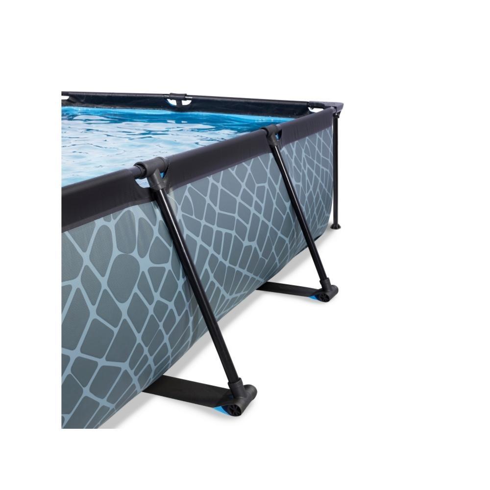 Swimmingpool mit Kinderfilterpumpe Exit Toys Stone 220 x 150 x 65 cm 4/7