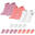 Basic Sneaker Sokken | 12 paar | Dames en Heren | Wit/Roze/Apricot