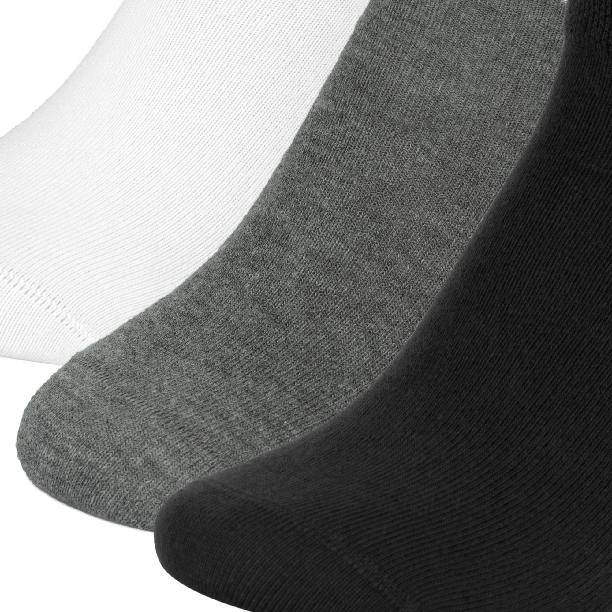 12 Paar Sneaker Socken aus Baumwolle Schwarz/Grau/Weiß - 43/46 8/8